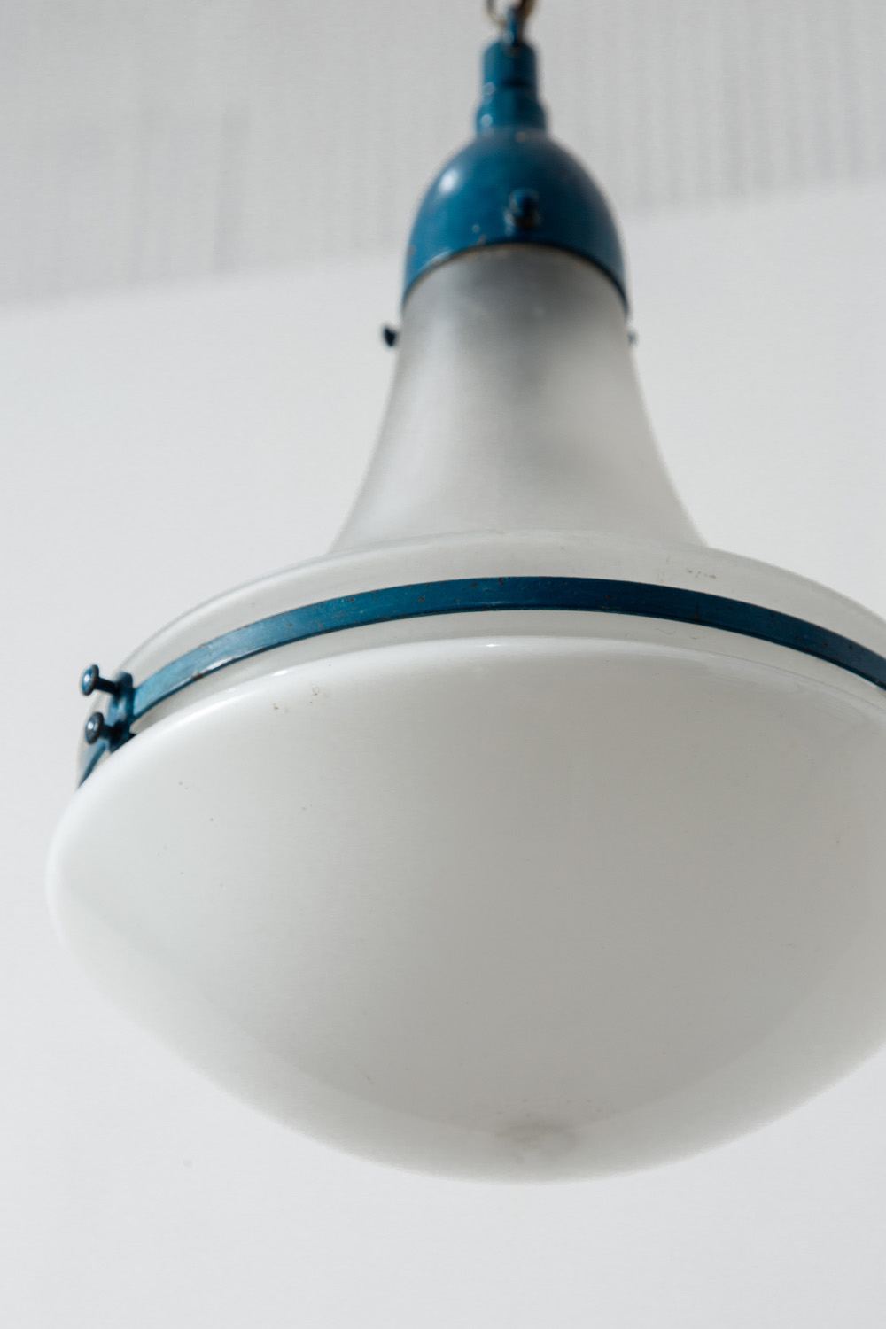 ‘Luzette’ Pendant Lamp by Peter Behrens for Siemens in Glass , Steel and Brass