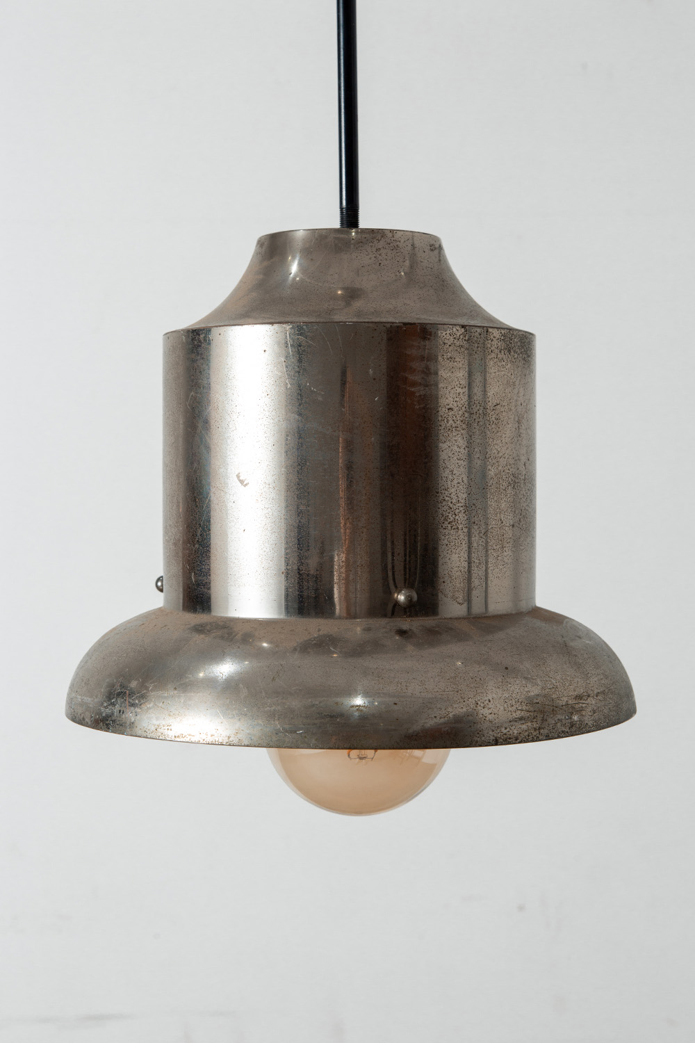 Pendant Lamp in Chrome and Steel