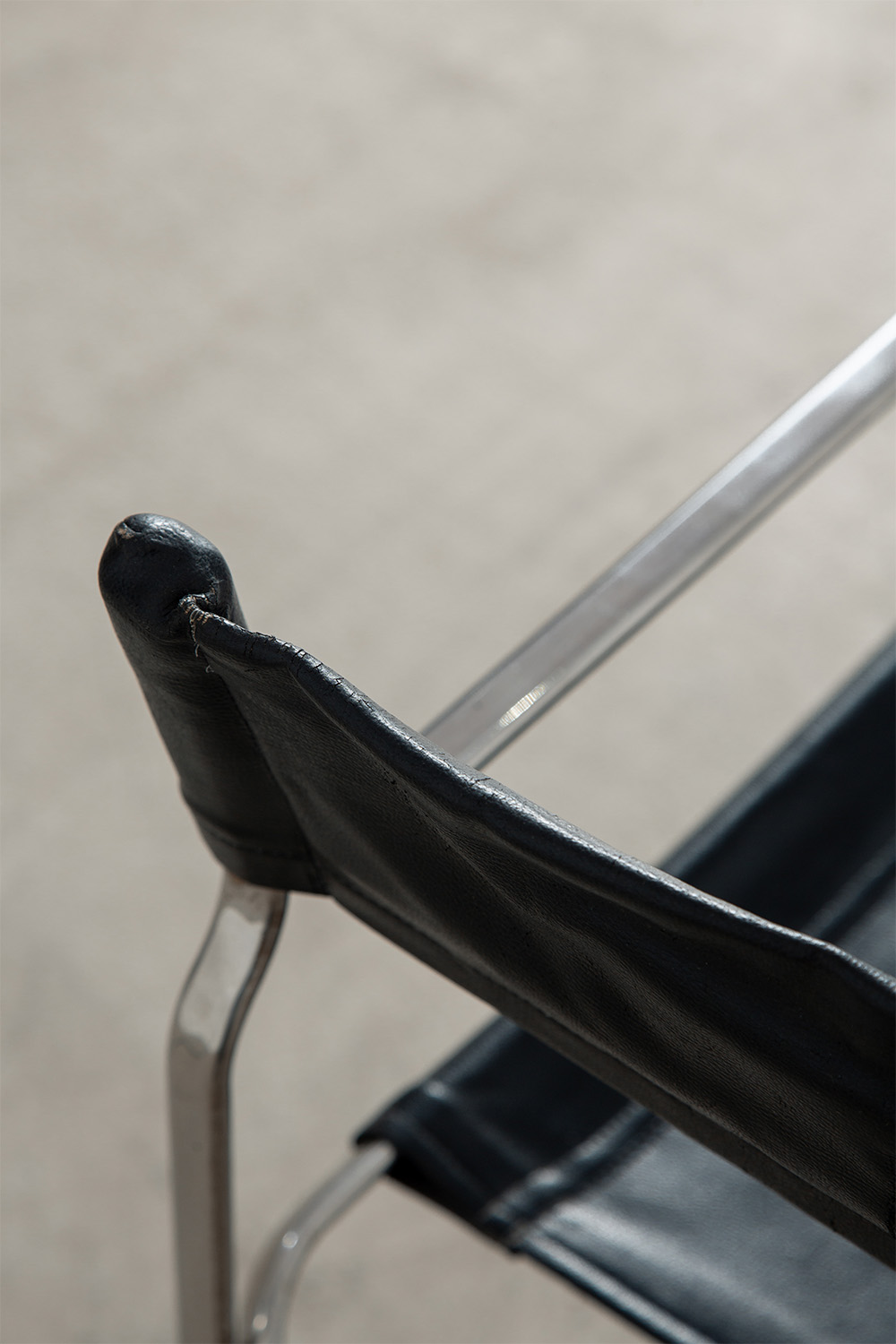 ‘April’ Folding Chair by Gae Aulenti for Zanotta in Leather and Chrome