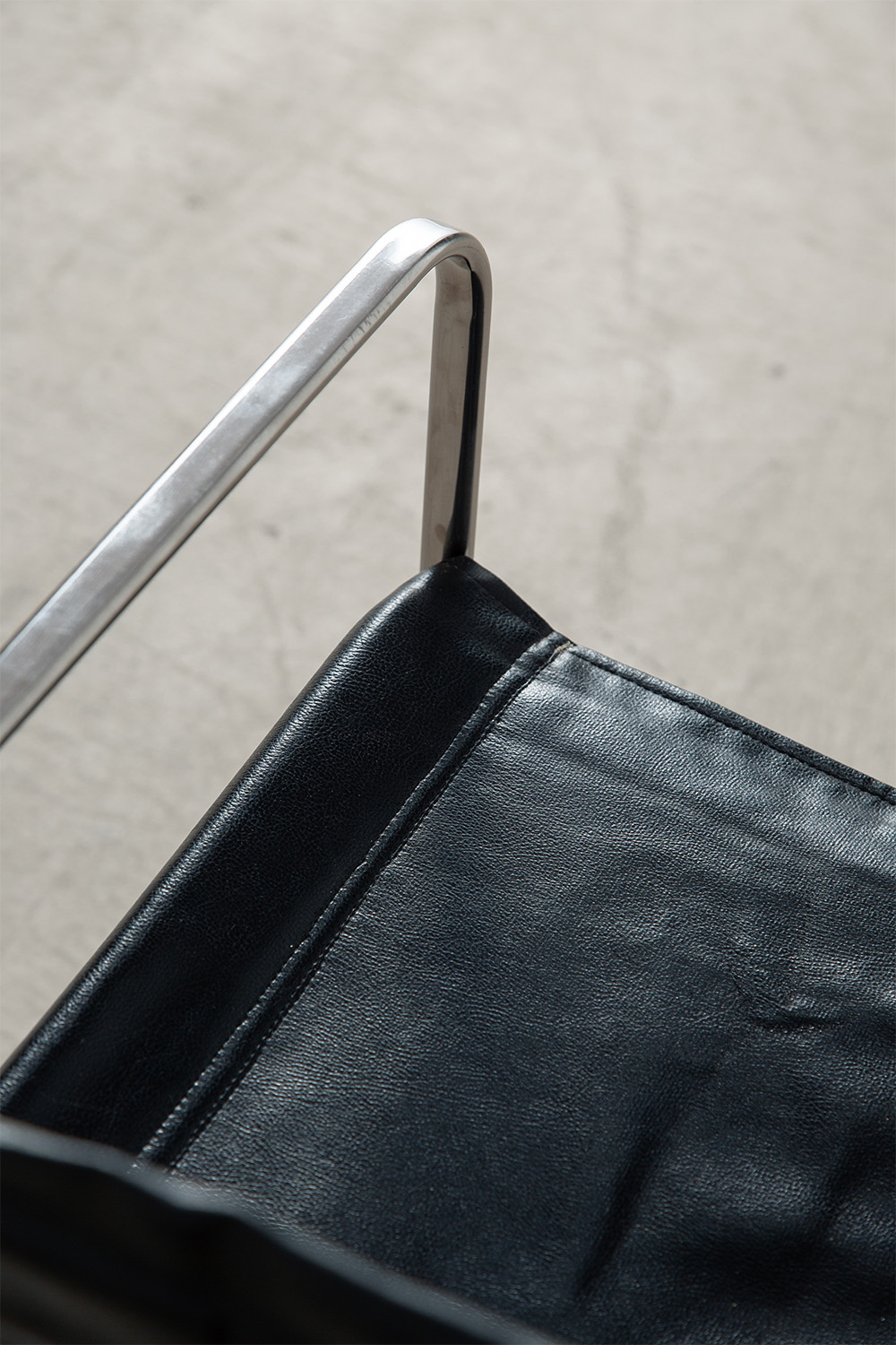 ‘April’ Folding Chair by Gae Aulenti for Zanotta in Leather and Chrome