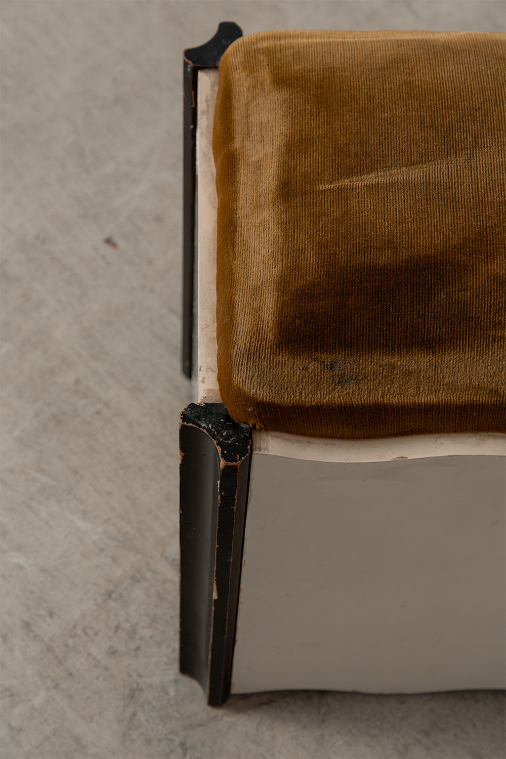 Vintage Stool in Fabric and Wood