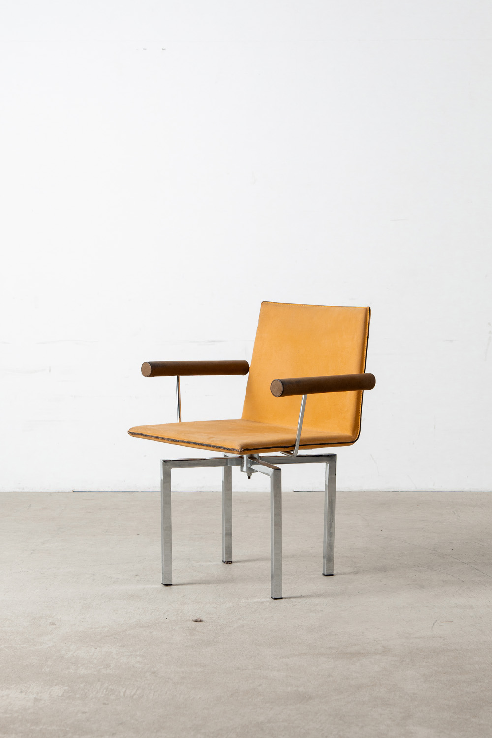 Dining Chair in Suede and Stainless