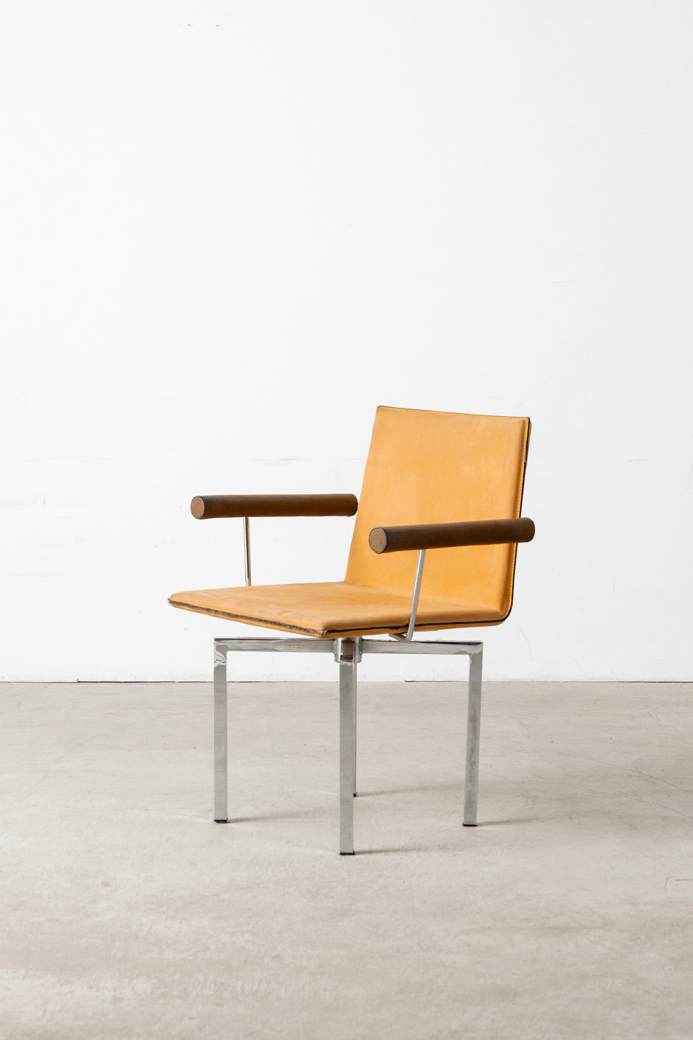 Dining Chair in Suede and Stainless