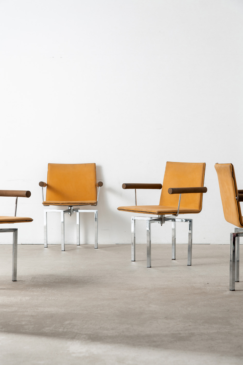 Dining Chair in Suede and Stainless