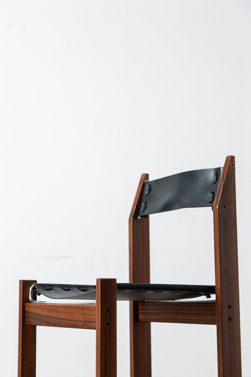 Dining Chair in Wood and Leather