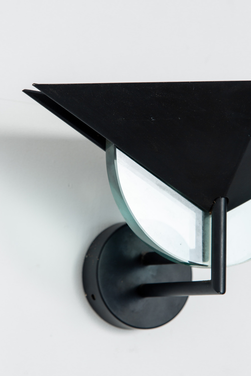 Wall Lamp in Glass and Steel