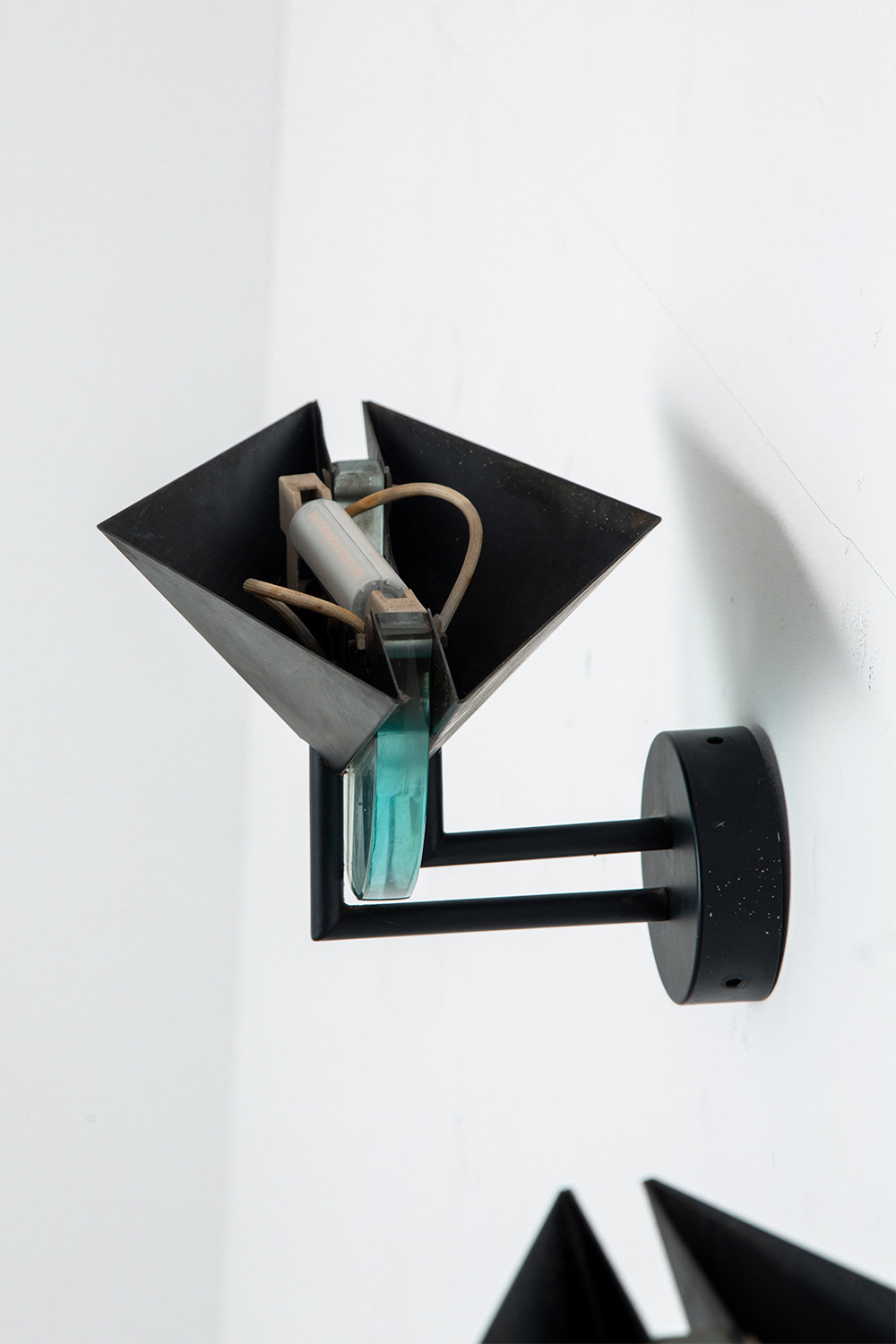 Wall Lamp in Glass and Steel