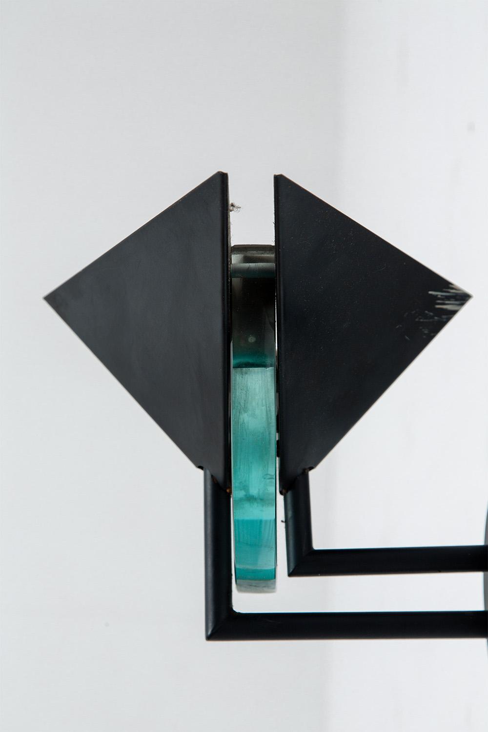 Wall Lamp in Glass and Steel