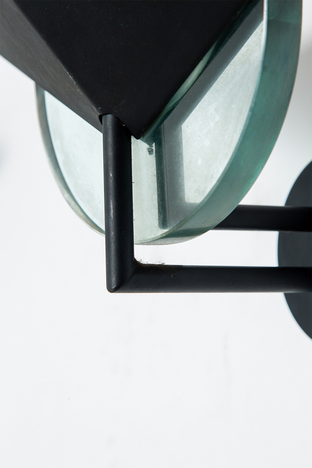 Wall Lamp in Glass and Steel