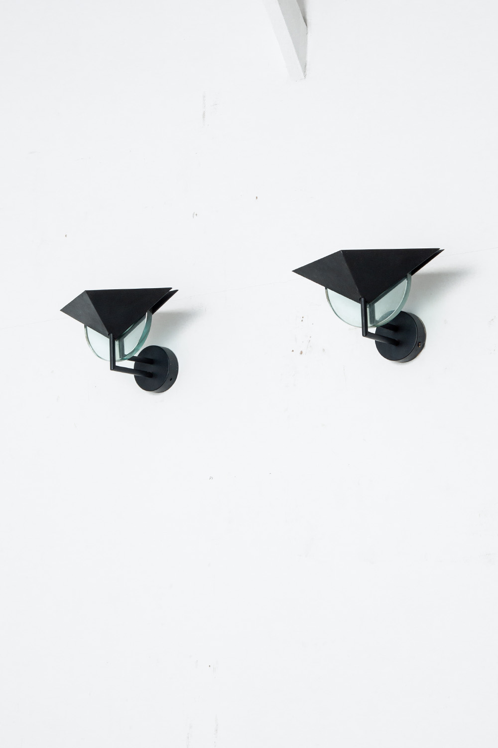 Wall Lamp in Glass and Steel