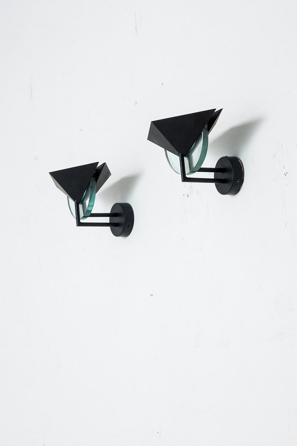 Wall Lamp in Glass and Steel