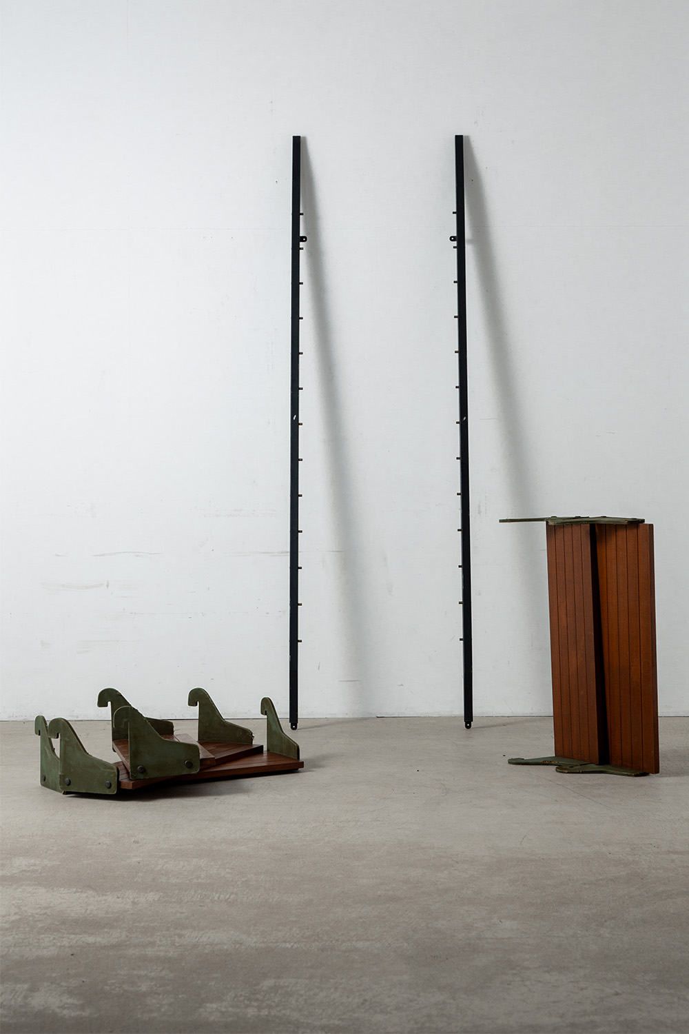 Vintage Wall Shelf in Wood and Steel