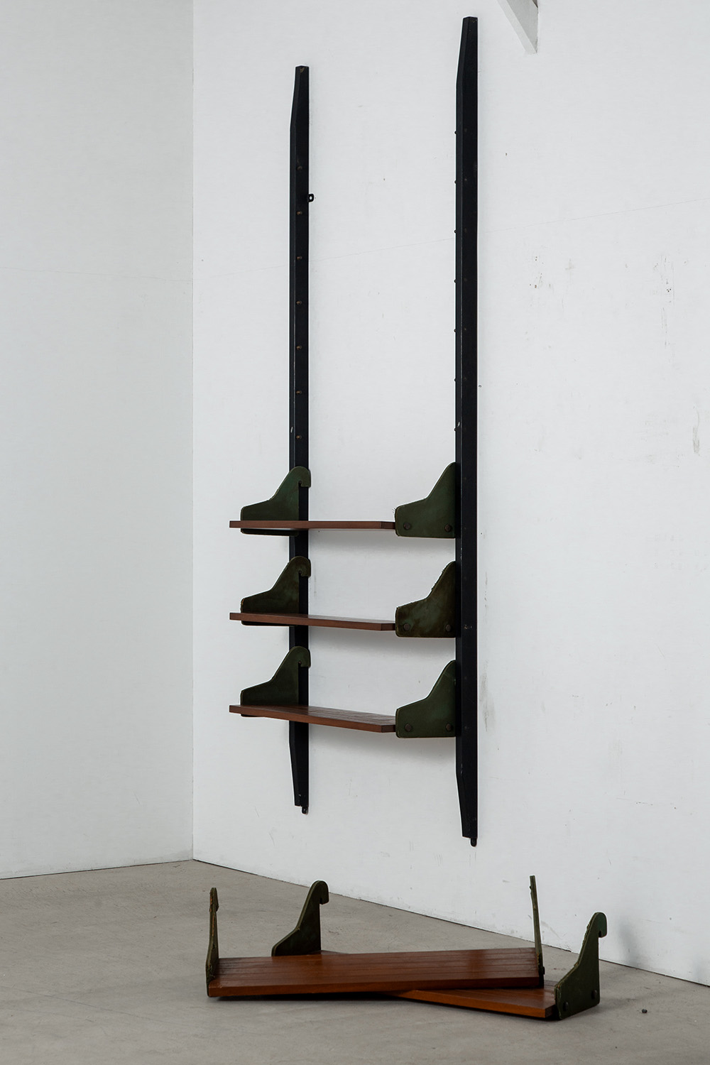 Vintage Wall Shelf in Wood and Steel