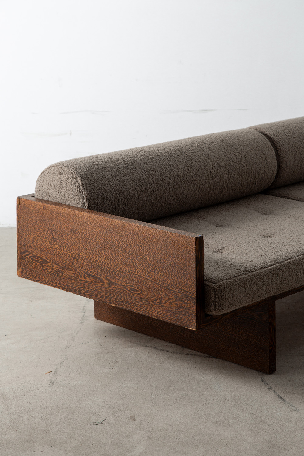 3 Seater Sofa by Hein Stolle in Wenge and Fabric
