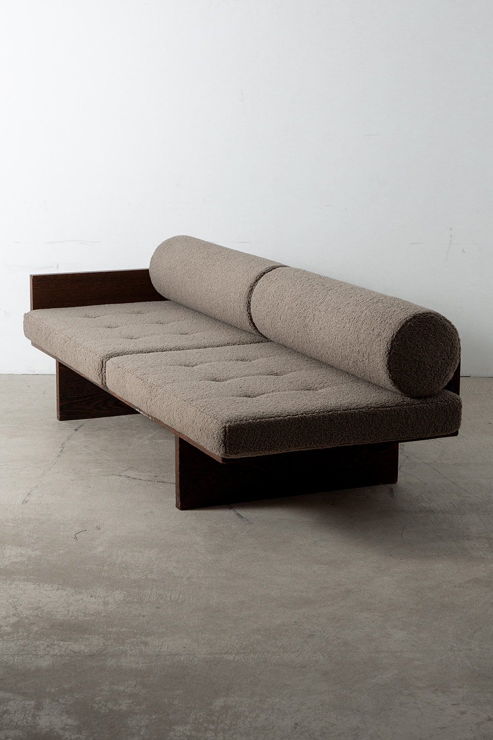 3 Seater Sofa by Hein Stolle in Wenge and Fabric
