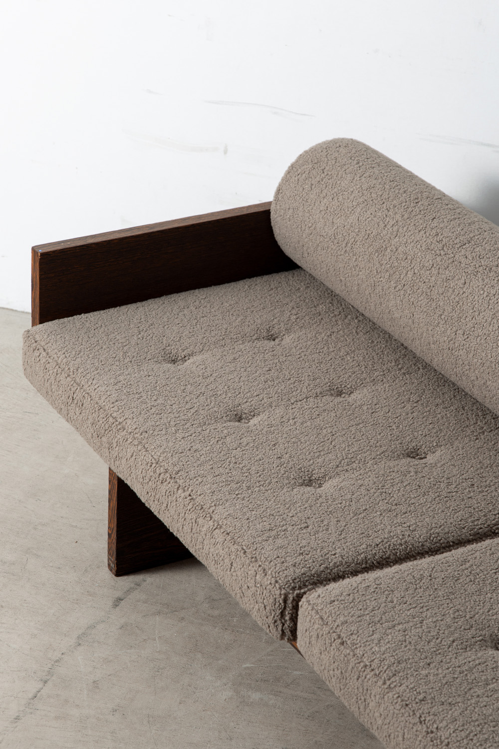 3 Seater Sofa by Hein Stolle in Wenge and Fabric