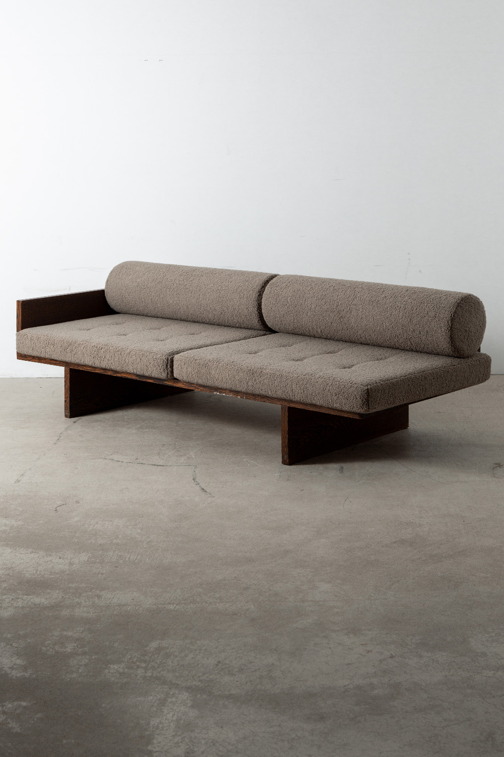 3 Seater Sofa by Hein Stolle in Wenge and Fabric