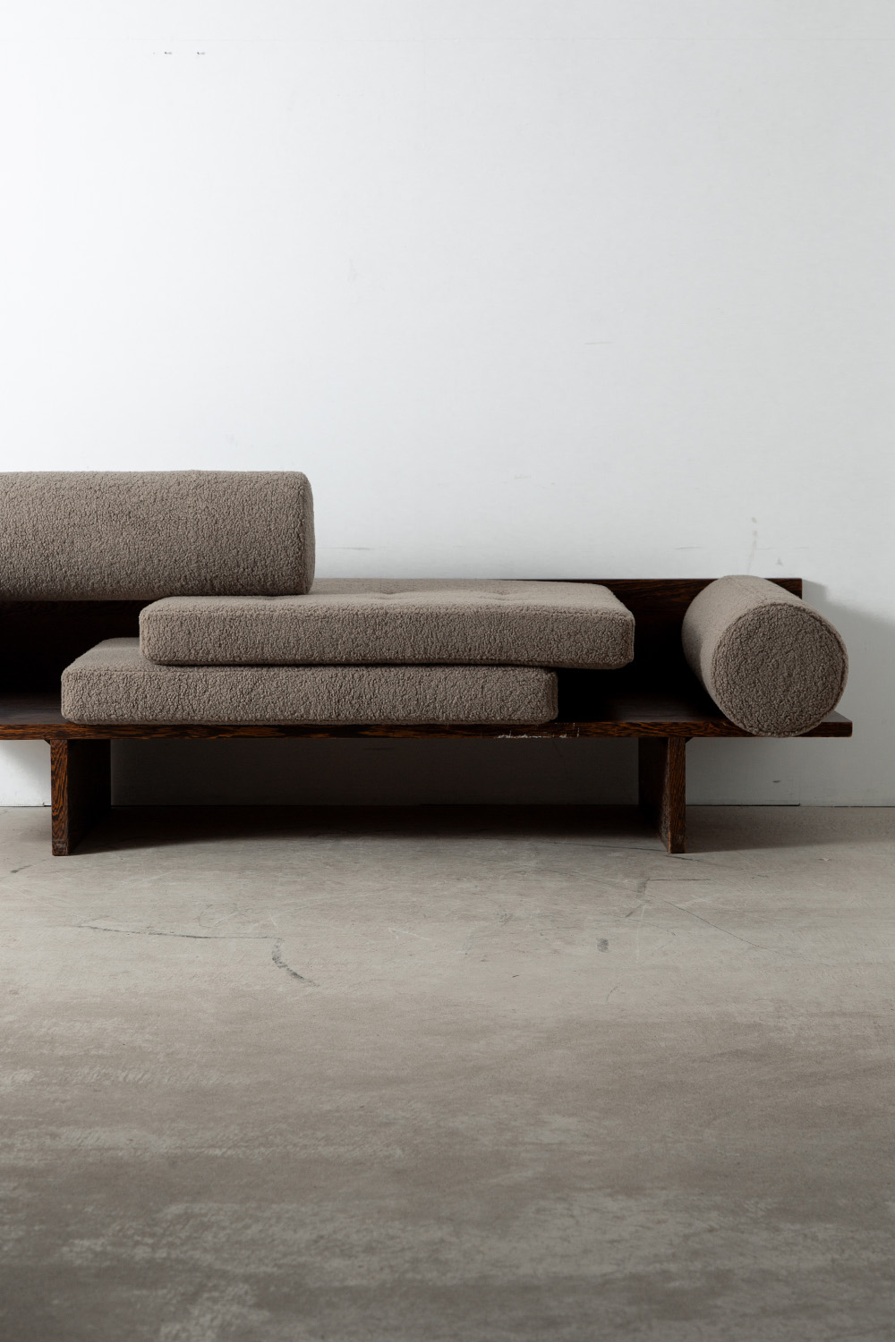 3 Seater Sofa by Hein Stolle in Wenge and Fabric