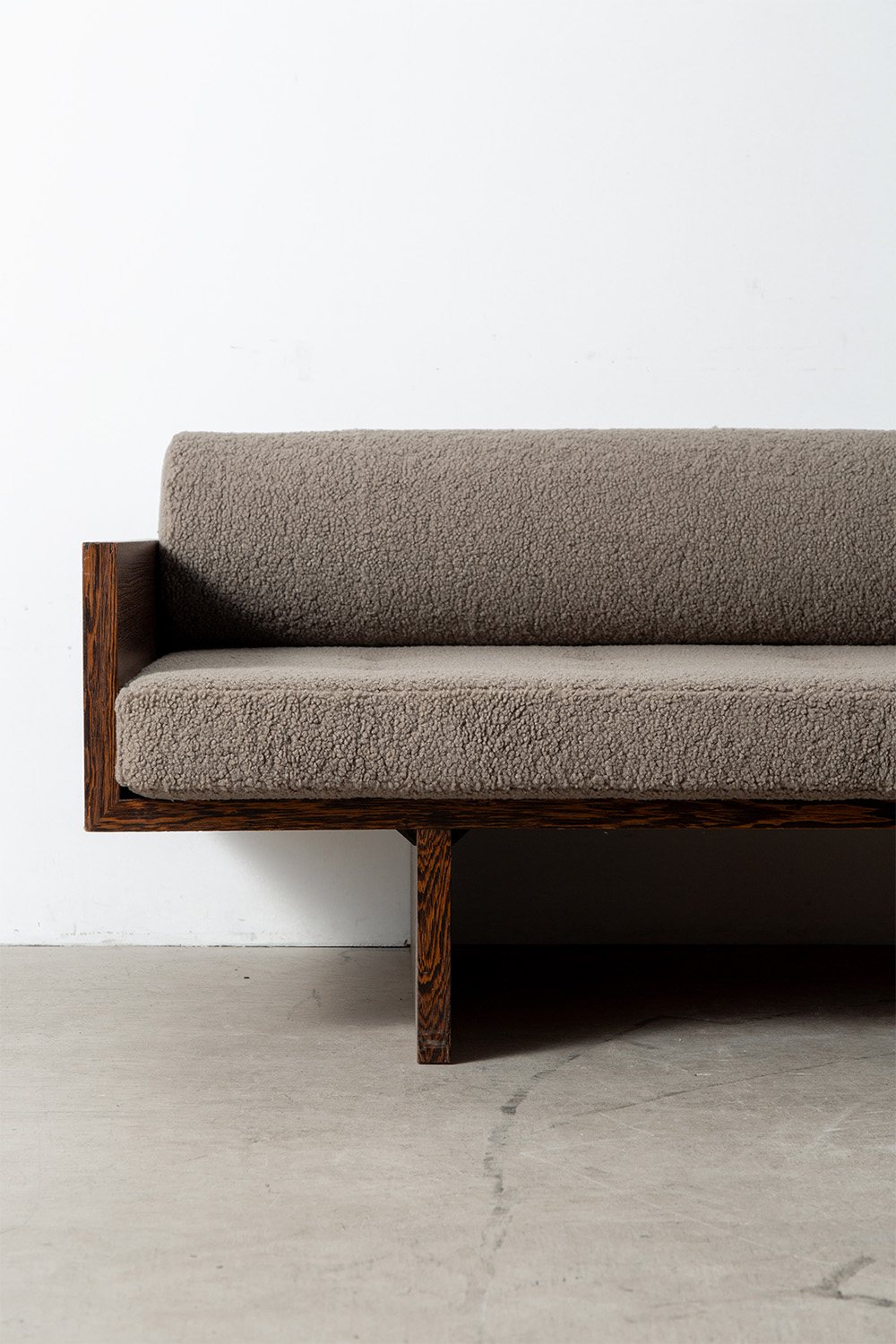 3 Seater Sofa by Hein Stolle in Wenge and Fabric