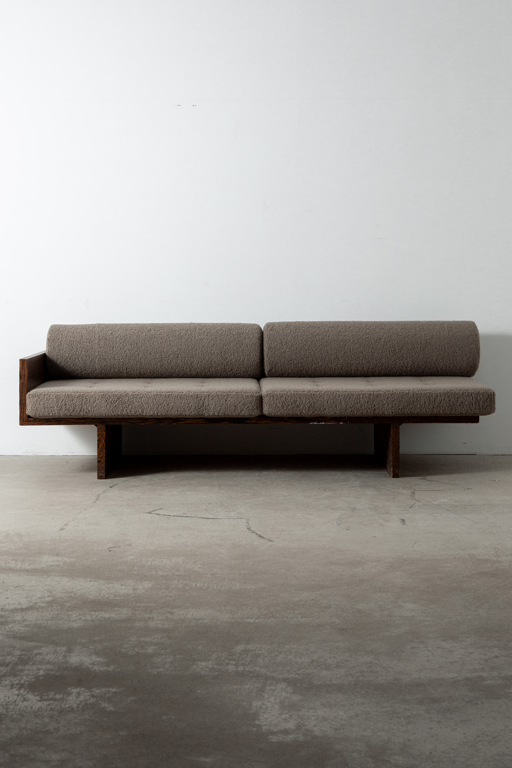 3 Seater Sofa by Hein Stolle in Wenge and Fabric