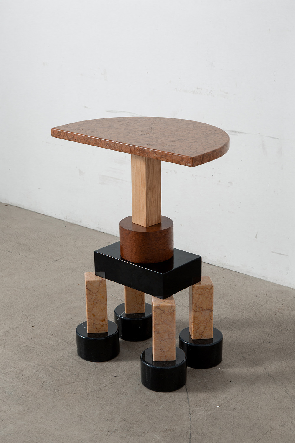‘Demistella’ Console Table by Ettore Sottsass for Up&Up in Travertine and Wood