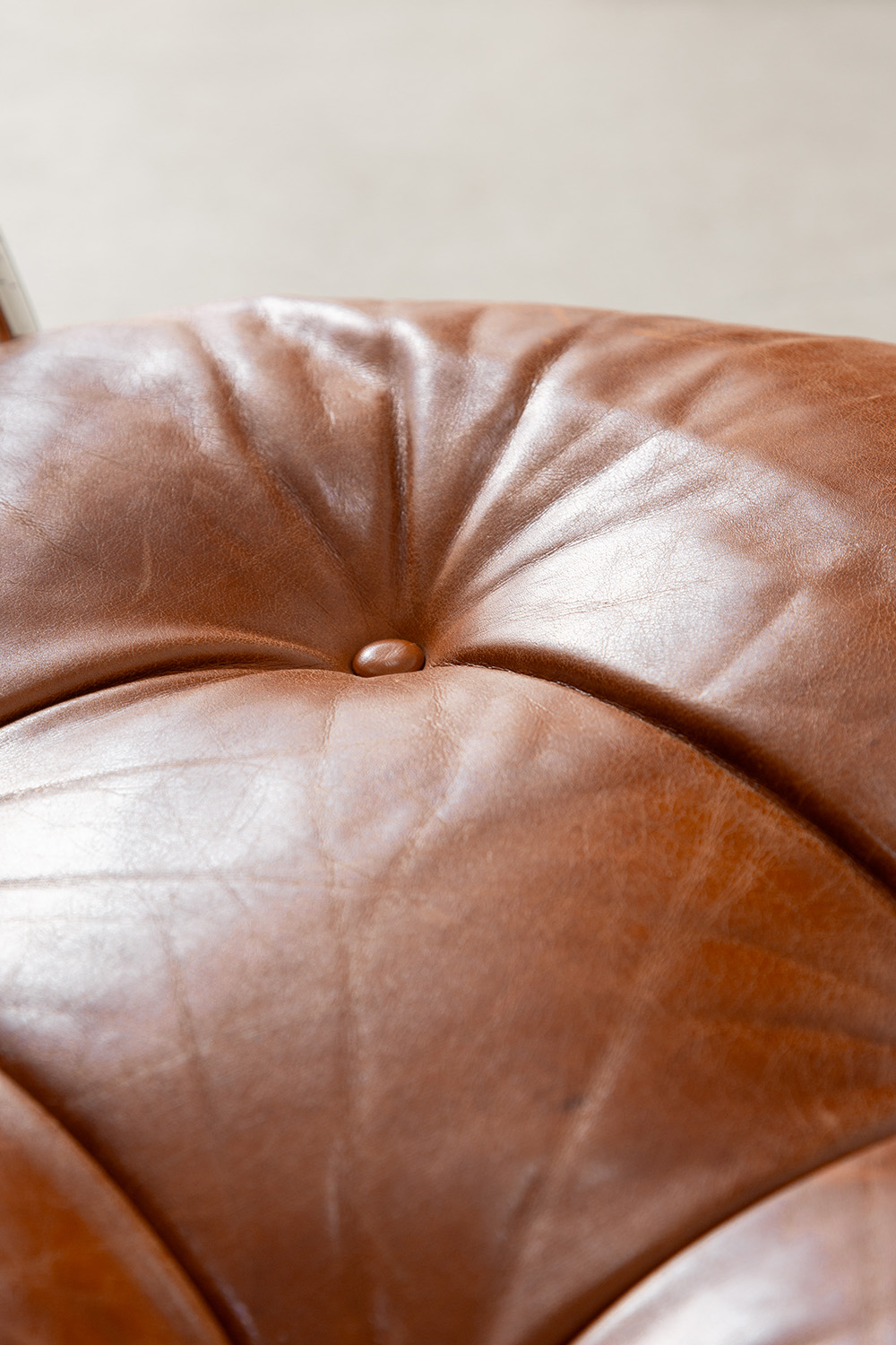 ‘915’ Lounge Chair & Ottoman Set by Carlo De Carli for Cinova in Leather and Chrome