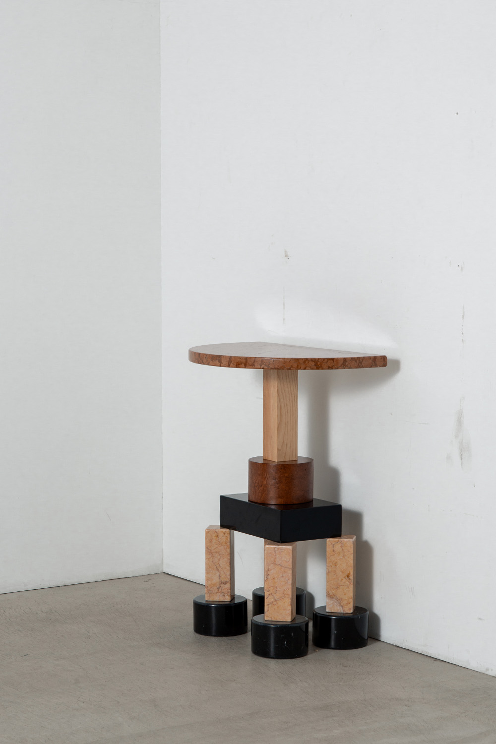 ‘Demistella’ Console Table by Ettore Sottsass for Up&Up in Travertine and Wood