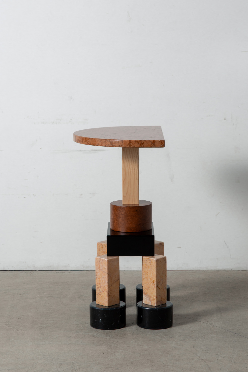 ‘Demistella’ Console Table by Ettore Sottsass for Up&Up in Travertine and Wood