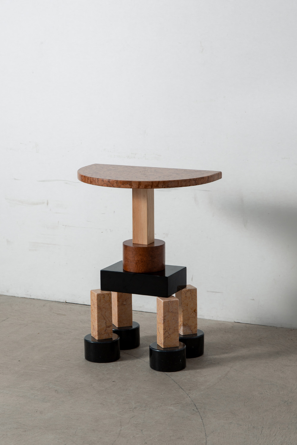 ‘Demistella’ Console Table by Ettore Sottsass for Up&Up in Travertine and Wood