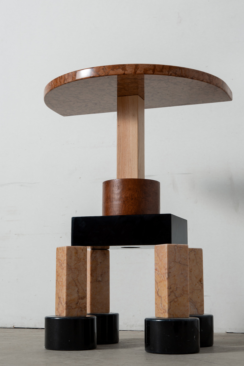 ‘Demistella’ Console Table by Ettore Sottsass for Up&Up in Travertine and Wood