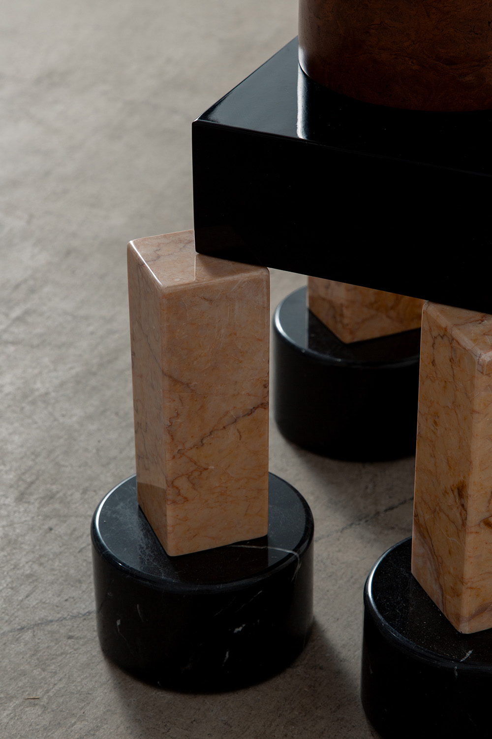 ‘Demistella’ Console Table by Ettore Sottsass for Up&Up in Travertine and Wood