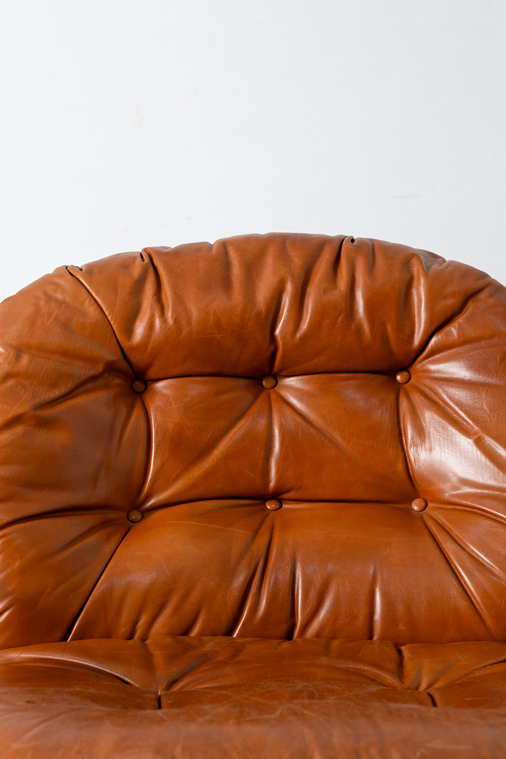 ‘915’ Lounge Chair & Ottoman Set by Carlo De Carli for Cinova in Leather and Chrome