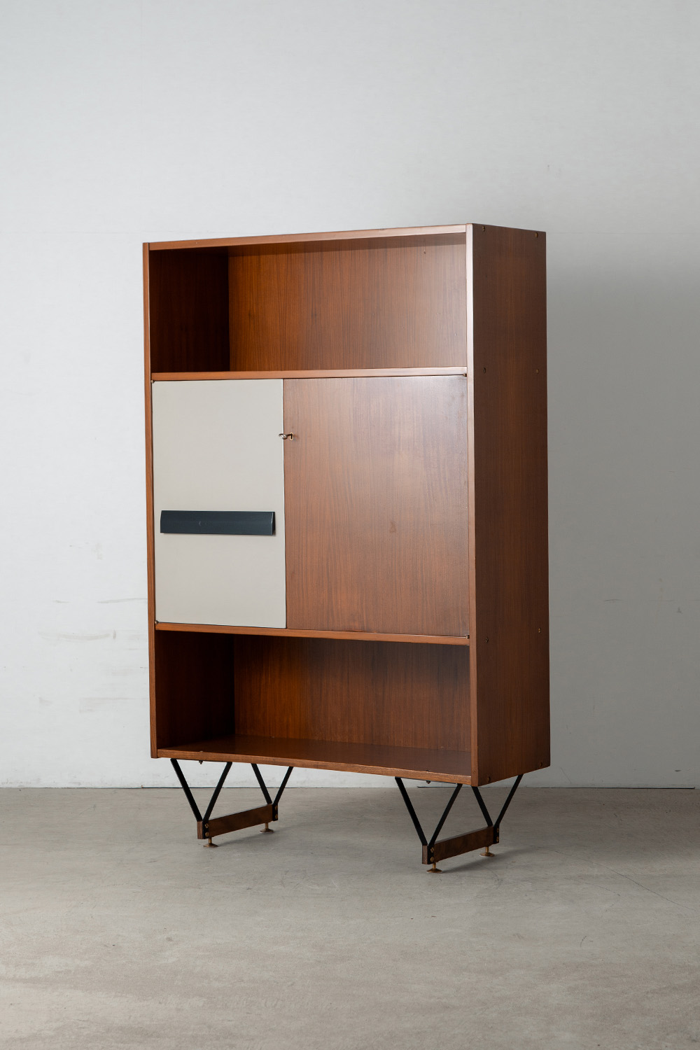 Cabinet by Enzo Strada for Fratelli Tenani in Wood , Steel and Brass