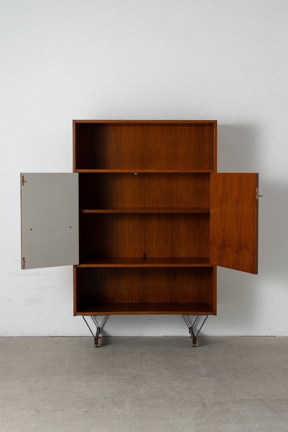 Cabinet by Enzo Strada for Fratelli Tenani in Wood , Steel and Brass