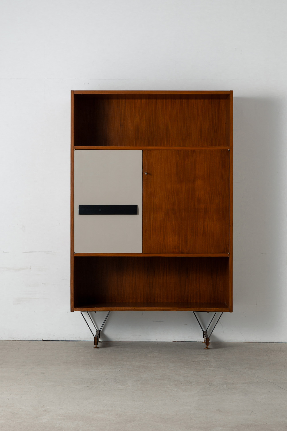 Cabinet by Enzo Strada for Fratelli Tenani in Wood , Steel and Brass