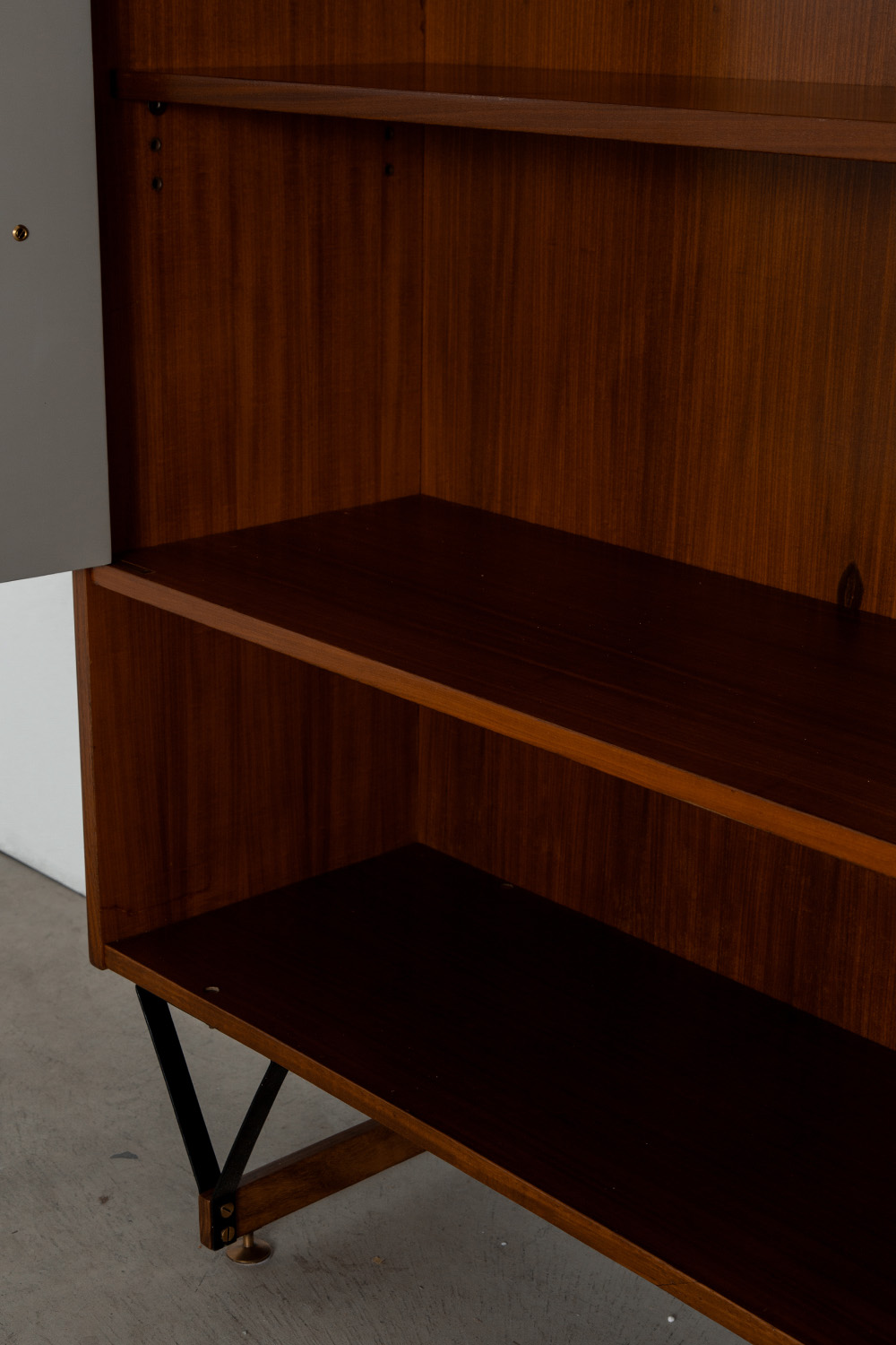 Cabinet by Enzo Strada for Fratelli Tenani in Wood , Steel and Brass