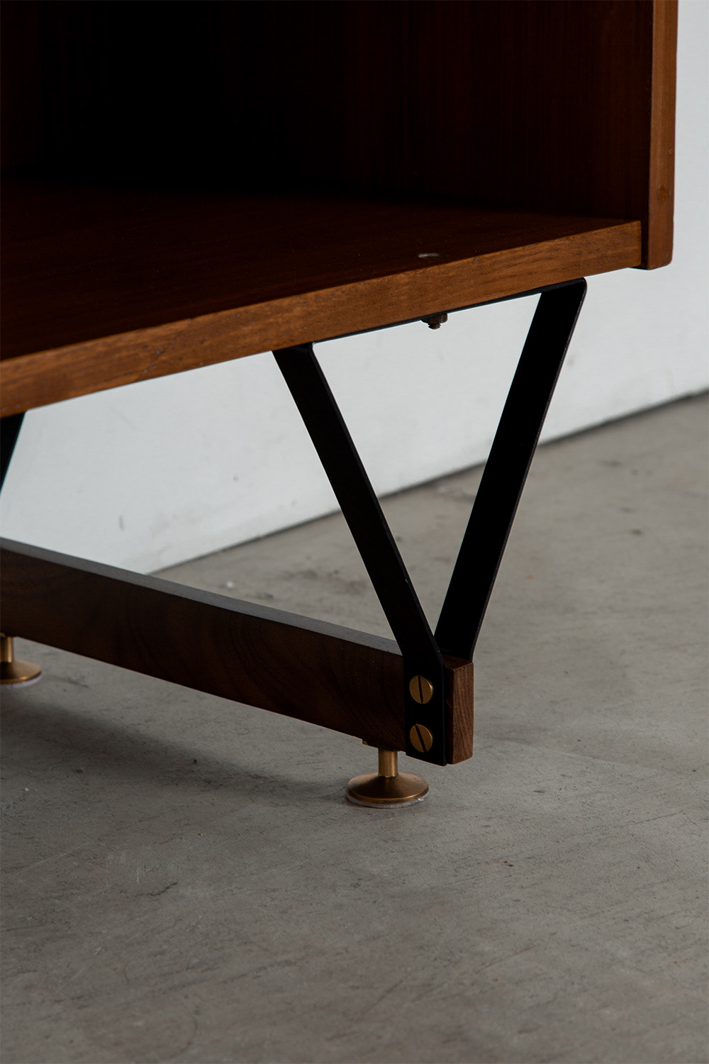 Cabinet by Enzo Strada for Fratelli Tenani in Wood , Steel and Brass