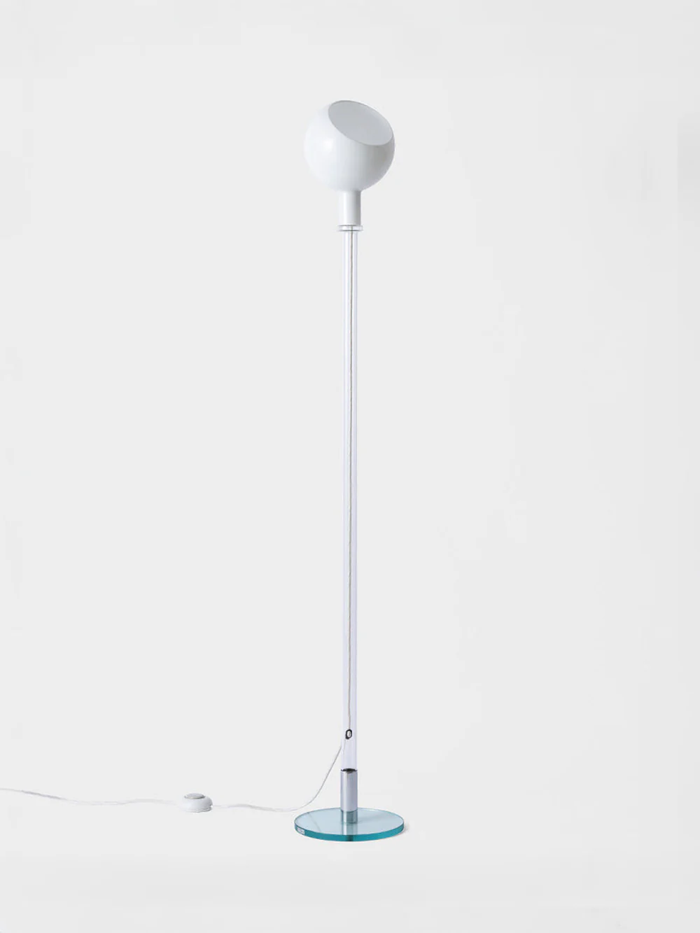 PAROLA Floor Lamp Amber by Gae Aulenti & Piero Castiglion for FontanaArte White