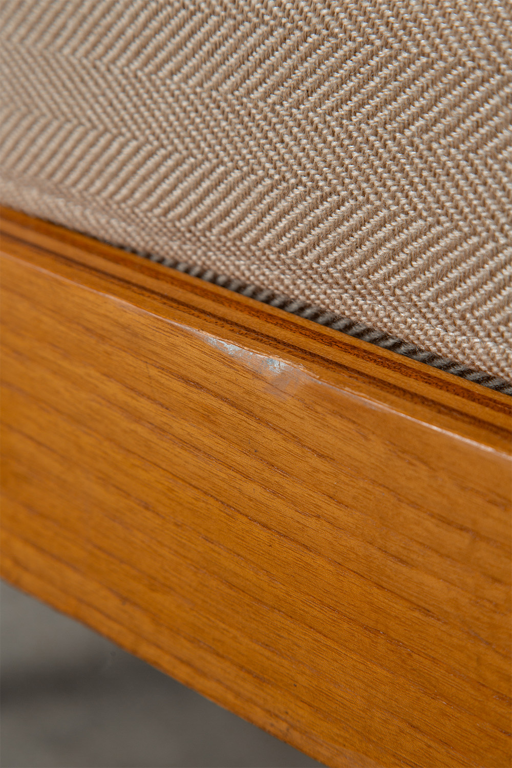 Day Bed by Gio Ponti in Wood , Steel , Brass , Rubber and Fabric