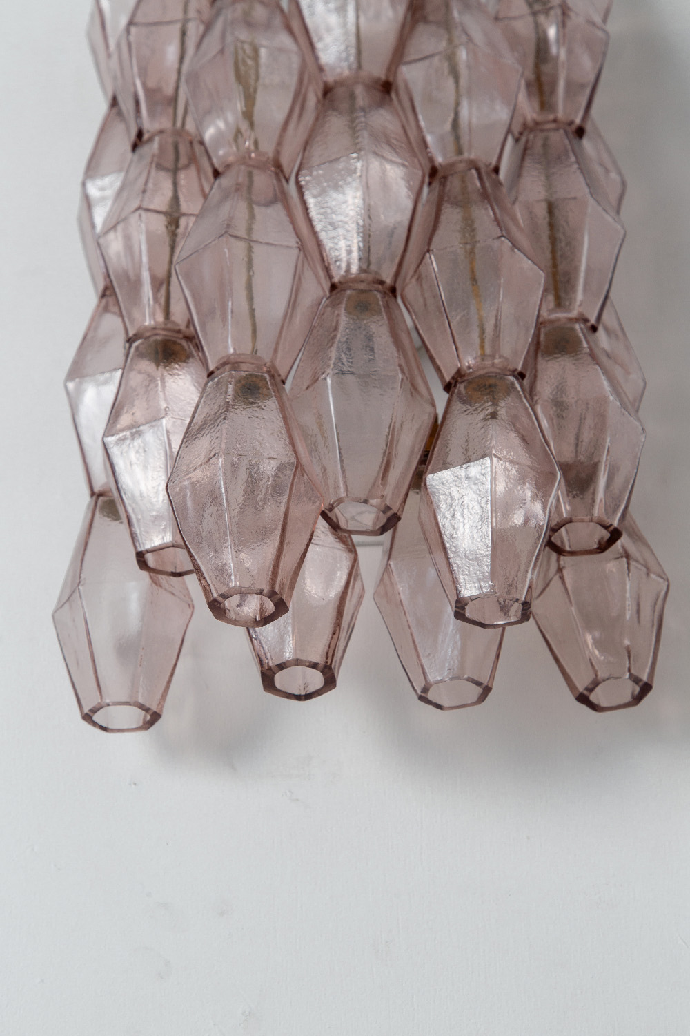 Wall Lamp by Carlo Scarpa for Venini in Glass , Brass and Pink