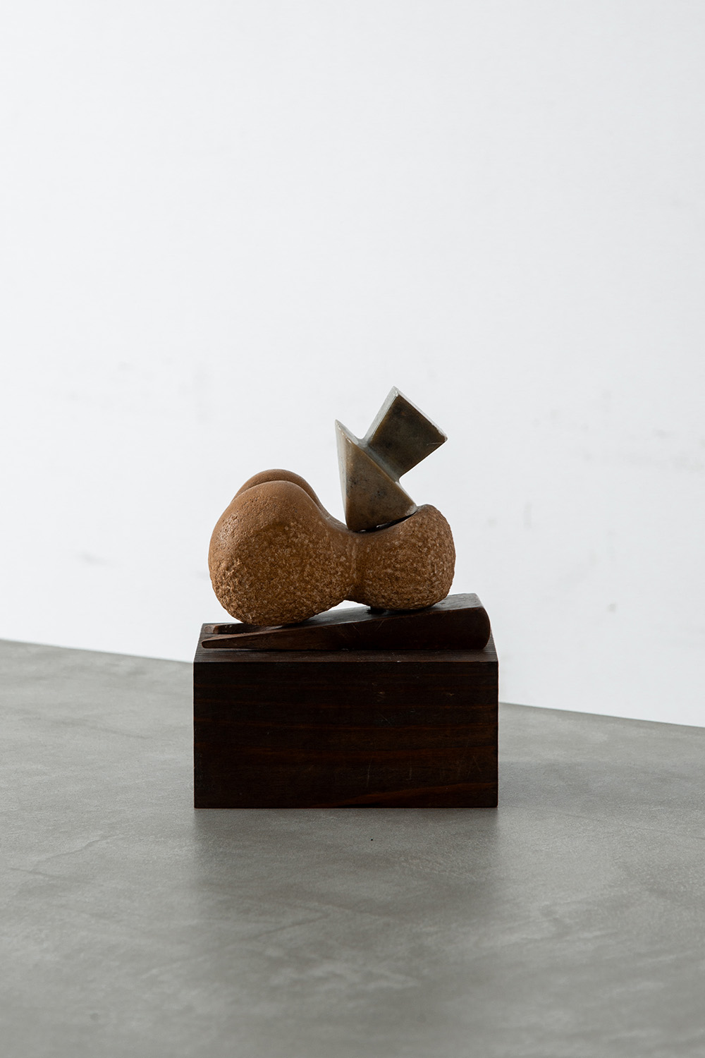 Free-form Sculpture in Stone and Wood
