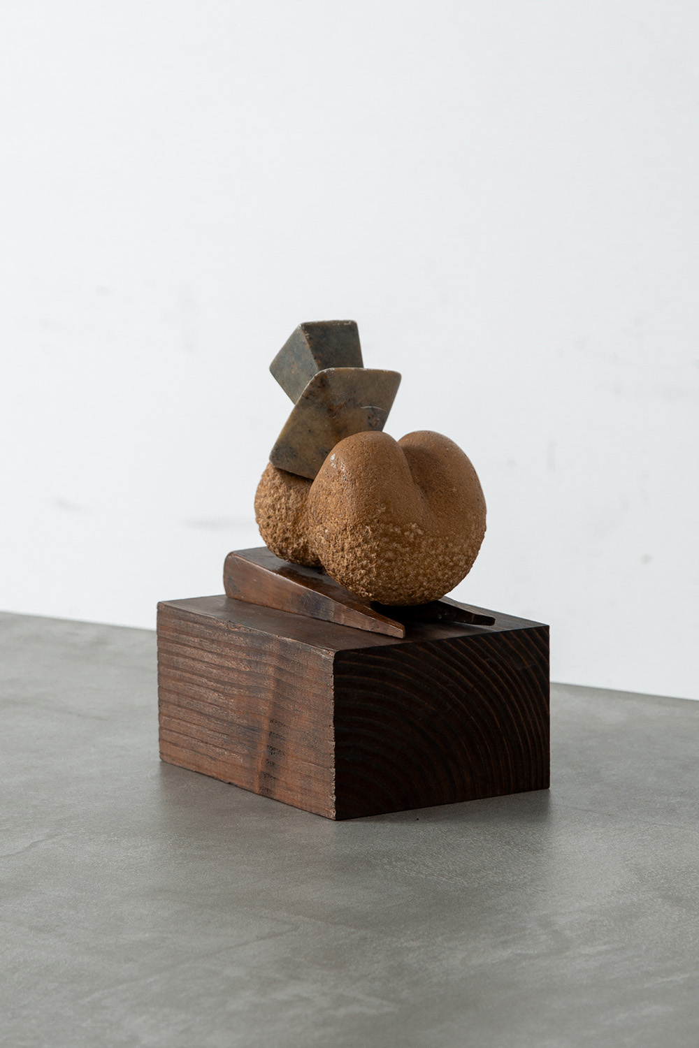 Free-form Sculpture in Stone and Wood