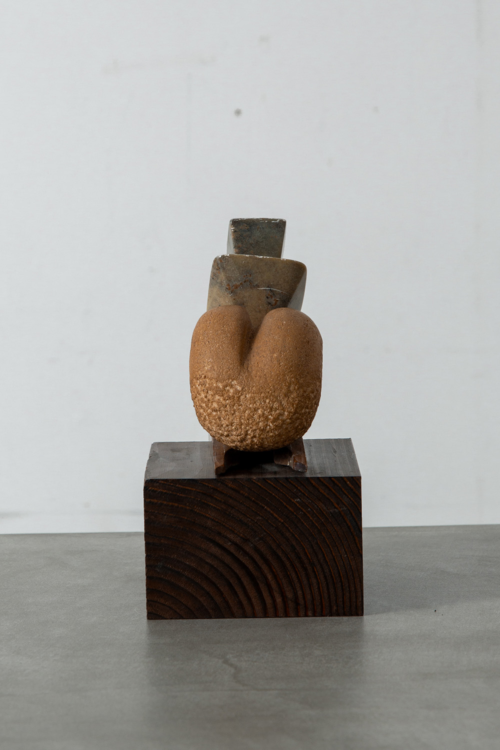 Free-form Sculpture in Stone and Wood