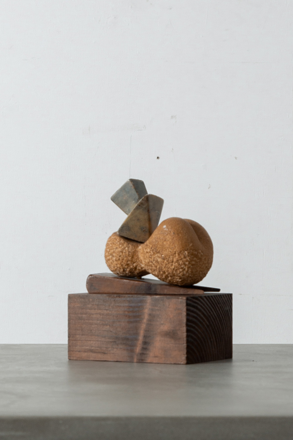 Free-form Sculpture in Stone and Wood