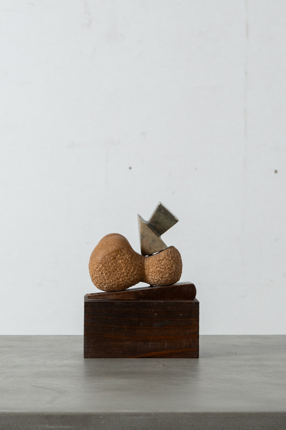 Free-form Sculpture in Stone and Wood