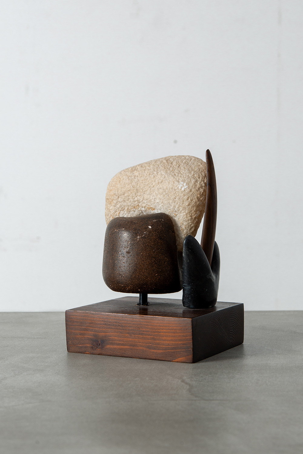 Free-form Sculpture in Stone and Wood