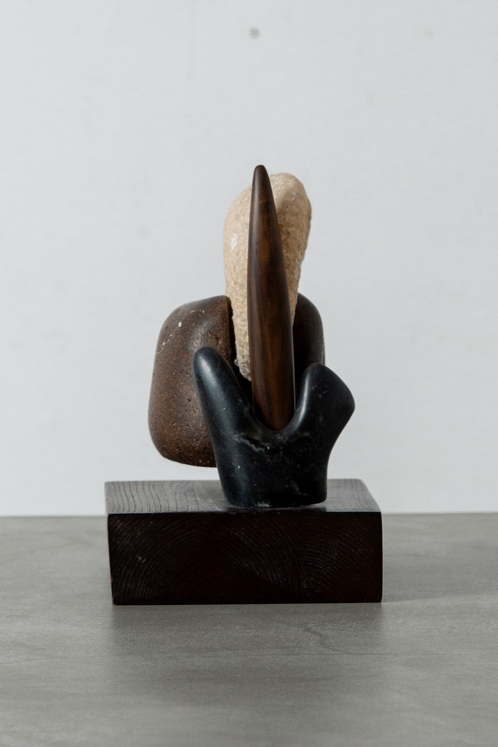 Free-form Sculpture in Stone and Wood