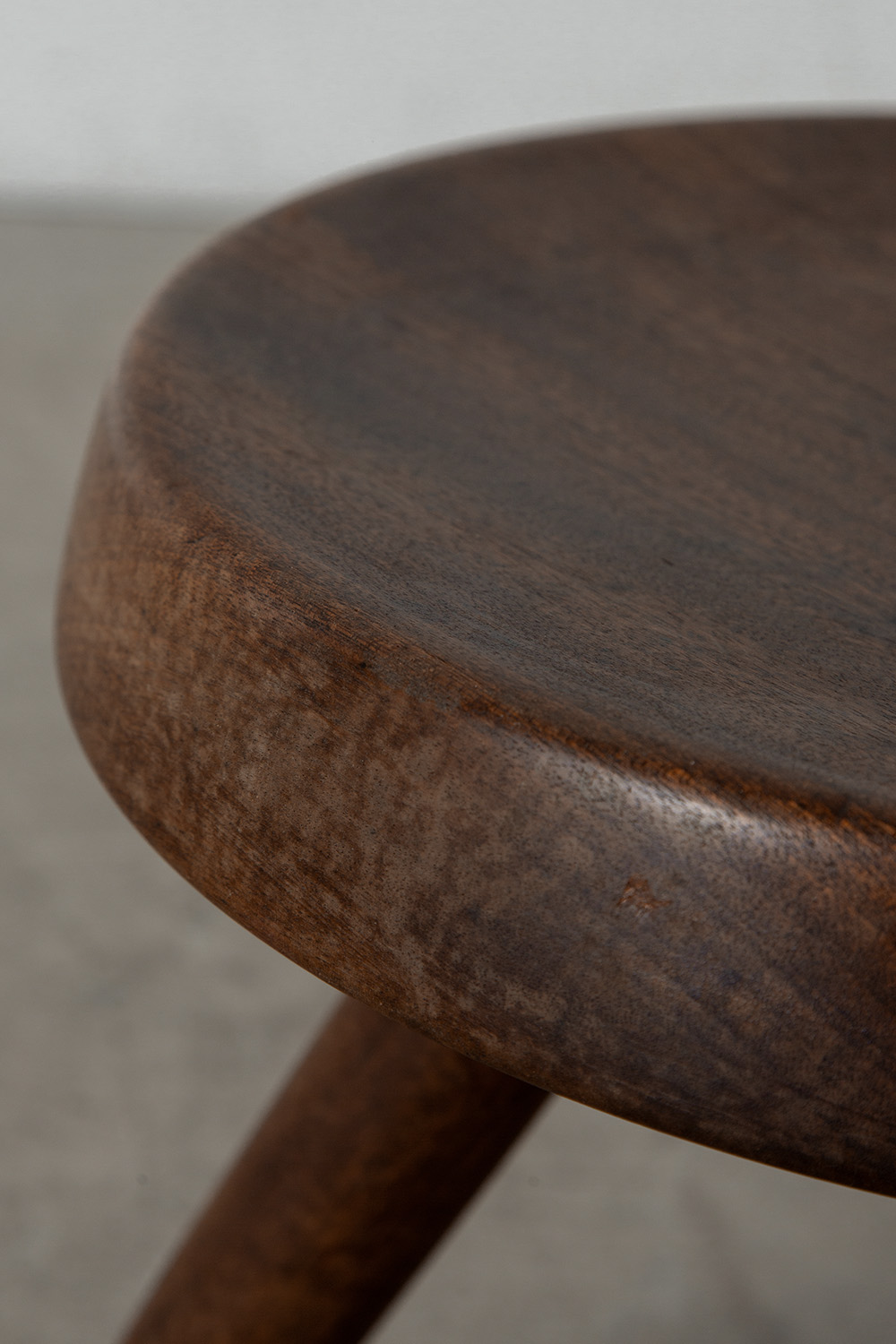 Berger Stool by Charlotte Perriand in Mahogany