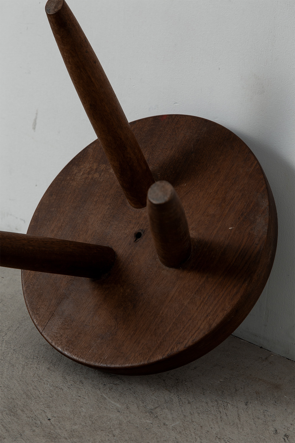 Berger Stool by Charlotte Perriand in Mahogany