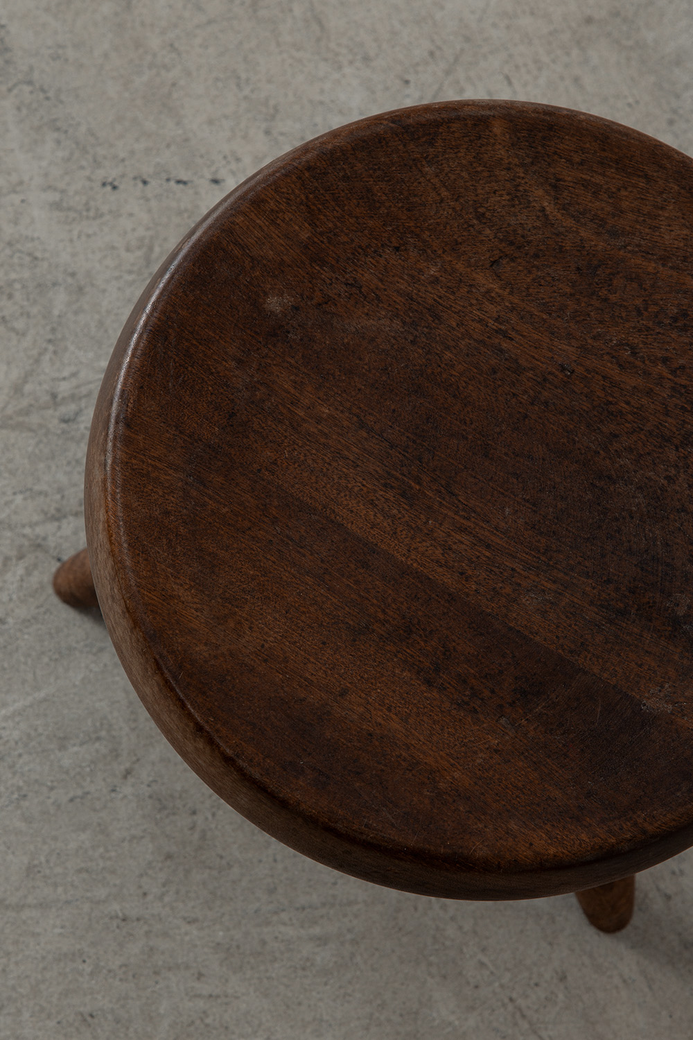 Berger Stool by Charlotte Perriand in Mahogany